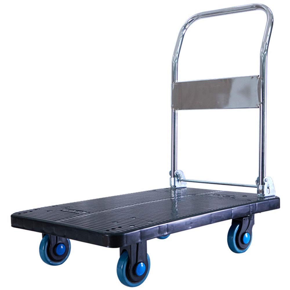 Handling Vehicle Flatbed Truck Folding Platform Truck Heavy Aluminum Duty Moving Platform Cart and Dolly Push Cart Collapsable Hand Cart for Warehouse