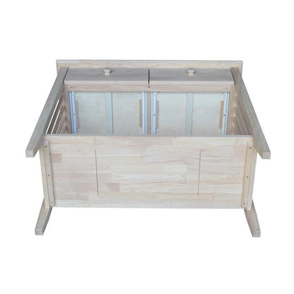 International Concepts Unfinished Wood Mission Styled Console