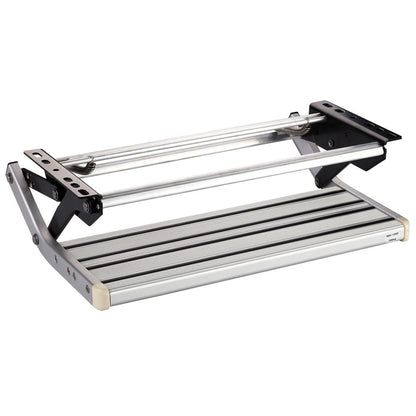 GEARFLAG Manual RV Step – Folding Aluminum Entry Step with Anti-Slip Surface, 440 lbs Capacity – for Camper, Trailer, Motorhome