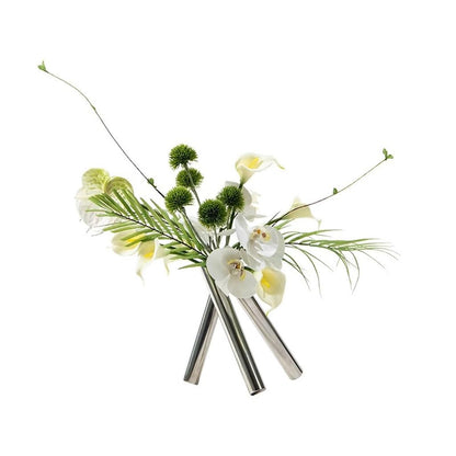 Artificial Bonsai Tree Light Luxury Creative Round Tube Simulation Flower Art Decoration Sample Room Living Room Porch Flower Arrangement Simple Decoration Artificial Plant Bonsai Tree