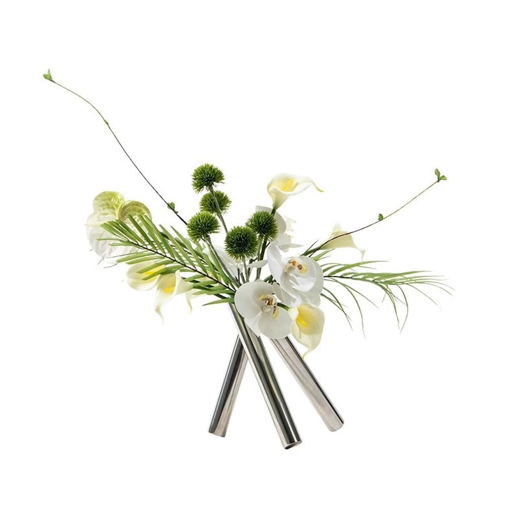 Artificial Plant Light Luxury Creative Round Tube Simulation Flower Art Decoration Sample Room Living Room Porch Flower Arrangement Simple Decoration Artificial Tree Indoor