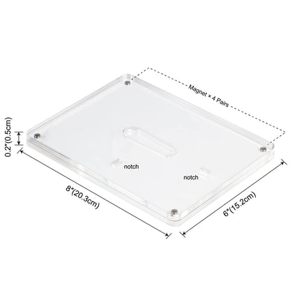 Boxalls 6x8 Inches Acrylic Picture Frame with Stand, Clear Photo Frame with Magnets for Tabletop Display Horizontally or Vertically