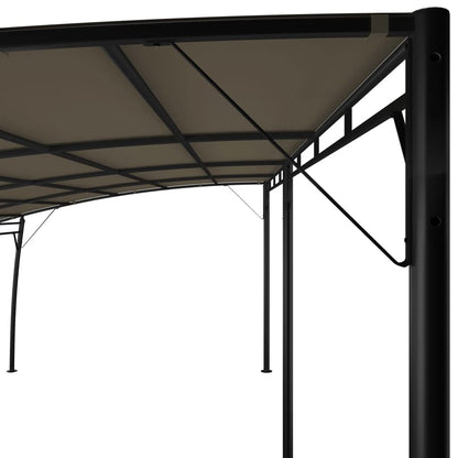 Sunshade Awning Taupe, 6x9.8 ft Outdoor Canopy with Powder-Coated Steel Frame, UV Protection for Patio, Garden, Events Lawn Structures