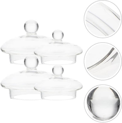 UPKOCH Tea Steeper, 4 Pack Glass Teapot Lid Replacement, Teapot Strainer Covers and Tea Filters