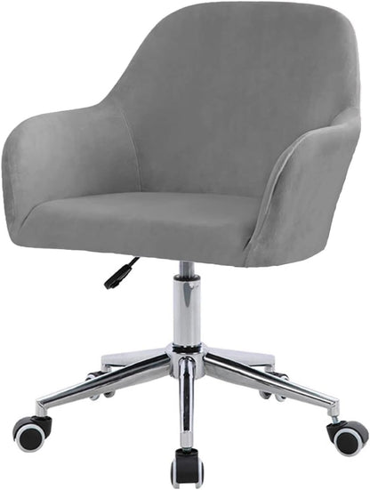 ZHUIYUAN Velvet Office Chair Slipcover with Arms, Cover for Vanity, Modern Office Computer Chair Protector, Stretch