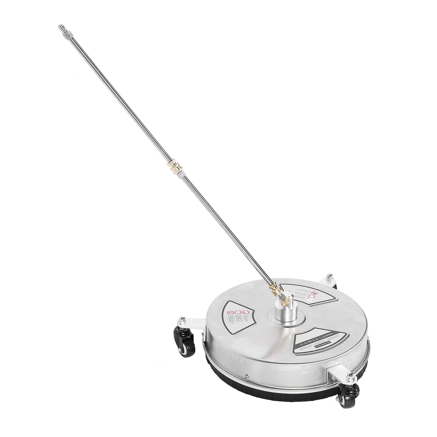 TIKATARER 15 Inch Pressure Washer Surface Cleaner, Stainless Steel Power Washer Accessory with 4 Wheels & 1/4 Quick Connect, Ideal for Driveways Sidewalks Patios, 4000 PSI