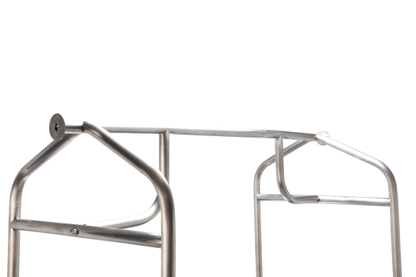 Wholesale Hotel Products Brushed Stainless Steel Luggage Cart – 800lb Capacity – Bellman Cart w/ 5” Rubber Wheels & Gray Carpet, for Hotel, Resorts, Condos, Commercial Use (Value Valet Series)