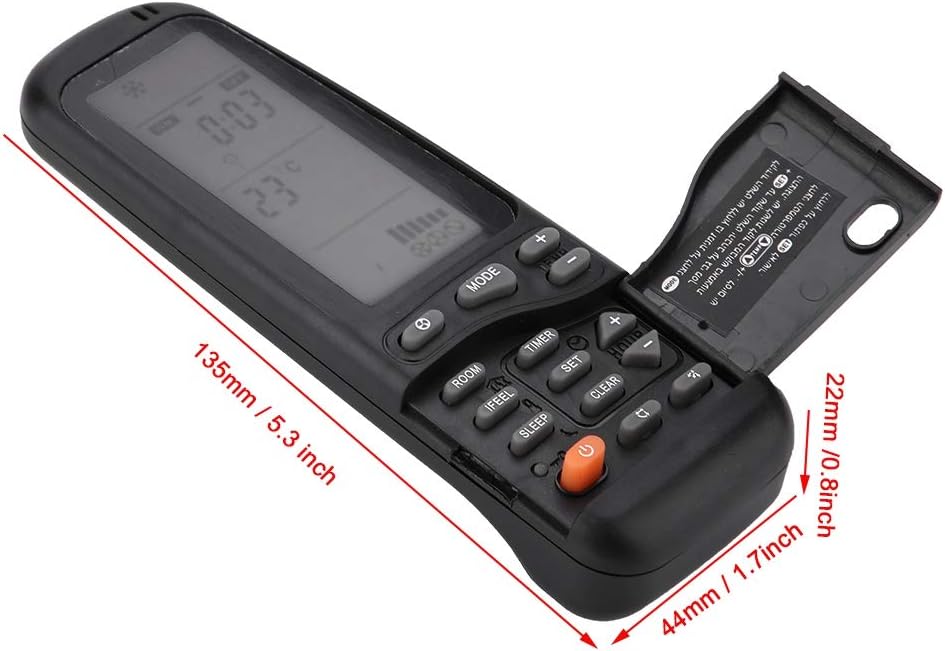 RC-3 25 in 1 Air Conditioner Remote Control Replacement for Electra/Airwell/Emailair/Elco, RC YKR-M/001E, RC-3