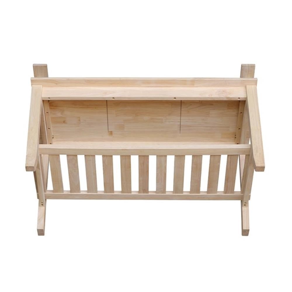 International Concepts Double X- Back Bench, Unfinished