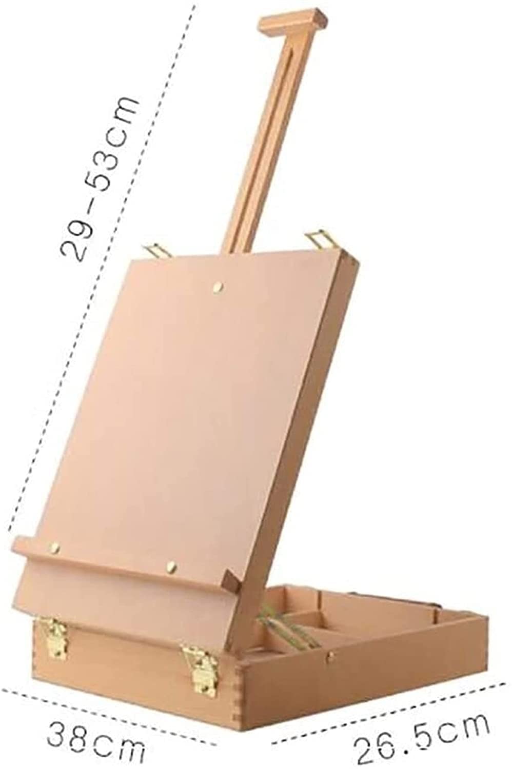 Wooden Table Box Easel,Artist Easel,Wood Table Sketching Box, Portable Desktop Storage Table for Artist Display Painting