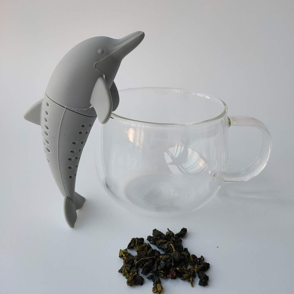 Dolphin Tea Infuser, Cute Animal Loose Leaf Tea Strainer, 4-pack for Enjoyable Tea Times