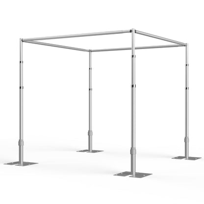 EMART 10ft Square Backdrop Stand Heavy Duty, Pipe and Drape Photo Background Support Kit, Adjustable Metal Frame with Flat Base for Wedding Birthday Party Decorations