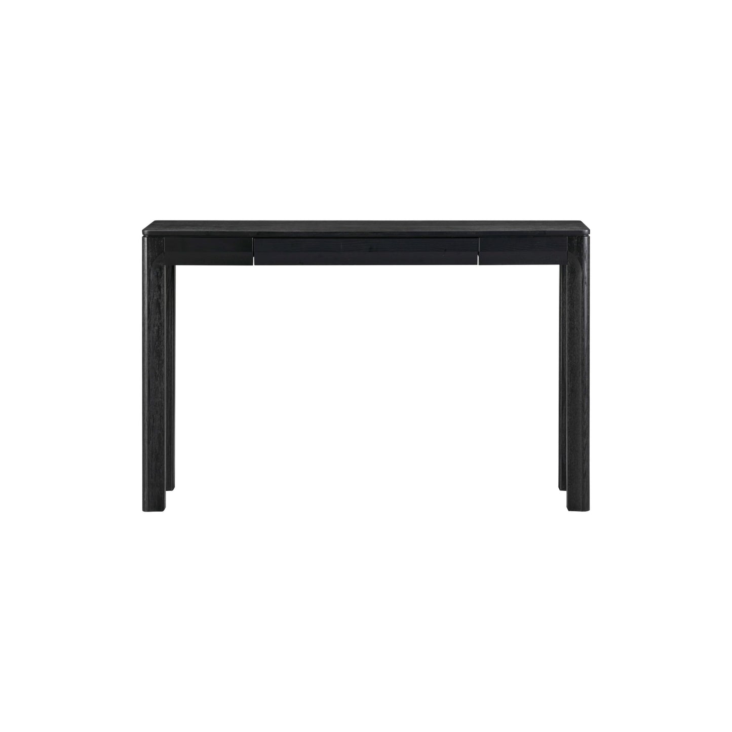 NTC Flow 47-Inch Console Table, Modern Solid Wood Entryway Table with Hidden Drawer, Waterproof & Heat Resistant, Narrow Table for Hallway, Living Room & Foyer, Burnt Black