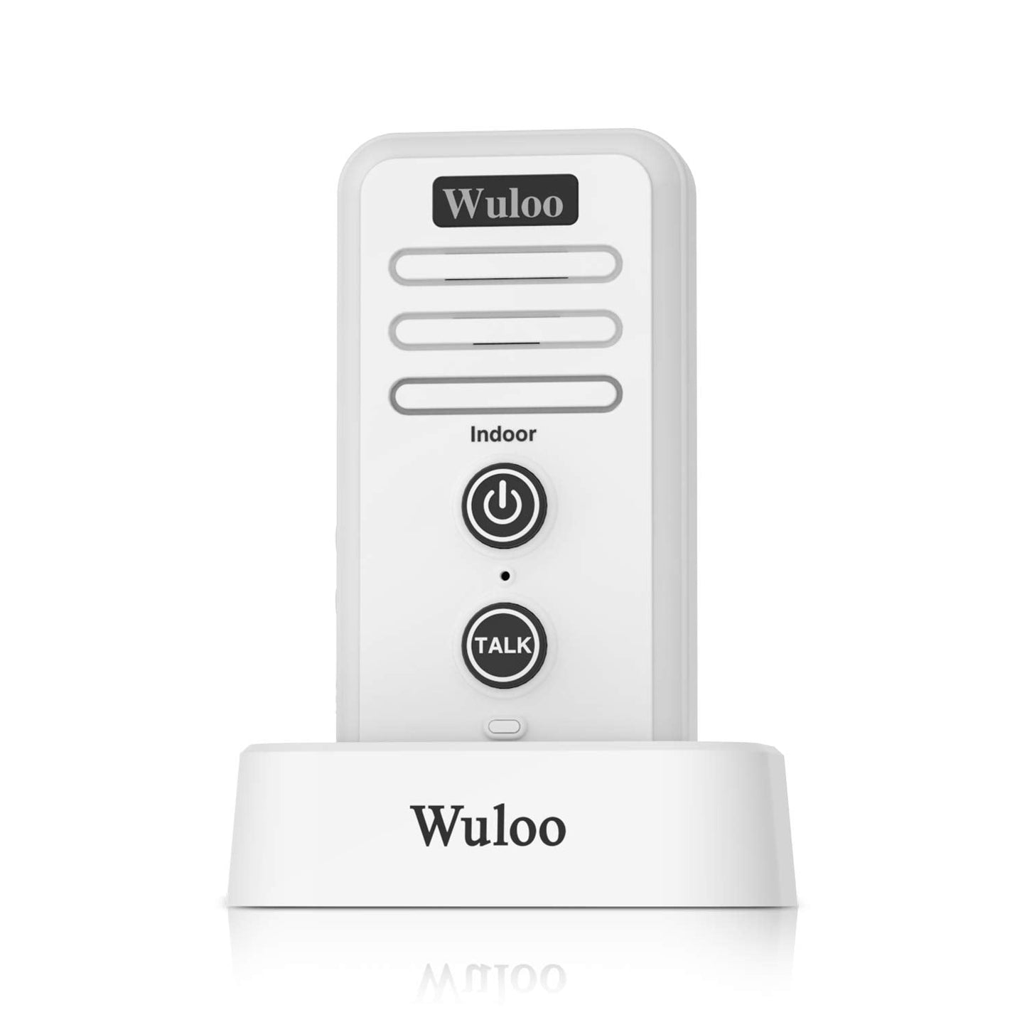 Wireless Intercom Doorbells for Home Classroom, Wuloo Waterproof Electronic Doorbell Chime with 2640 Feet Range 3 Volume Levels Rechargeable Battery (1&1-Black)