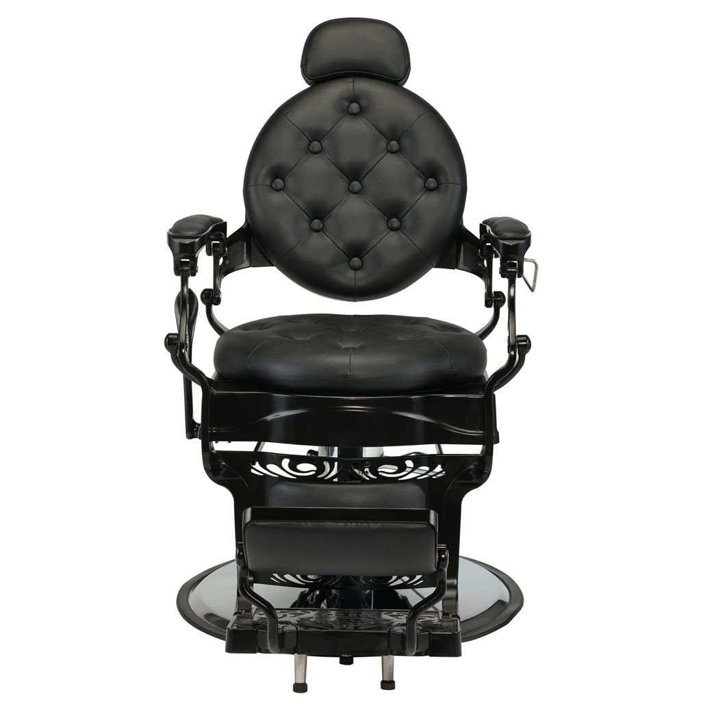 TEOYETTSF Haircut Beauty Salon Chair Hydraulic Barber Chair Styling Retro Leather Barber Chair Black