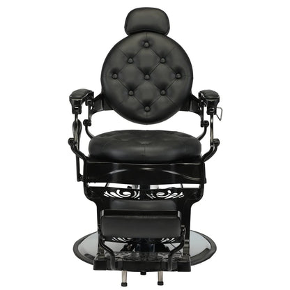 TEOYETTSF Haircut Beauty Salon Chair Hydraulic Barber Chair Styling Retro Leather Barber Chair Black