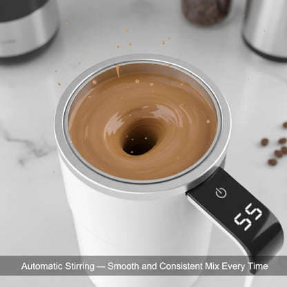 Cmfuegsk Self Stirring Coffee Mug, Electric Auto Mixing Cup for Coffee & Protein Shakes, Rechargeable, 13 oz Black, Perfect for Office & Home Use