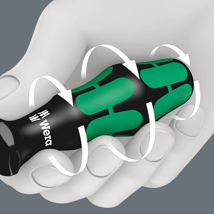 Wera - 5105650001 Kraftform Plus 334/6 Screwdriver Set with Rack and Lasertip, 6-Pieces, Multicolor, Slotted: 6.5x150mm, 3x80mm, 4x100mm, 5.5x125. Phillips: PH1x80, PH2x100