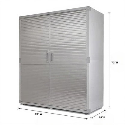 Heavy-Duty Commercial Storage Cabinet (Granite Gray, 60" W x 24" D x 72" H)