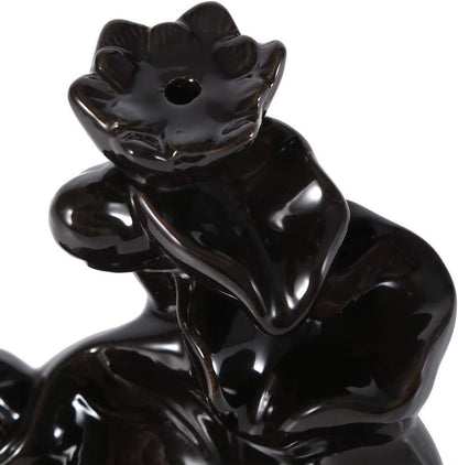 AUNMAS Ceramic Glaze Incense Holder - Backflow Step Up Incense Stand for Home Office Decor