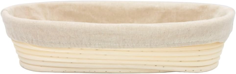 BetterJonny 11 inch Long Oval Banneton Bread Proofing Basket, Sourdough Starter Kit