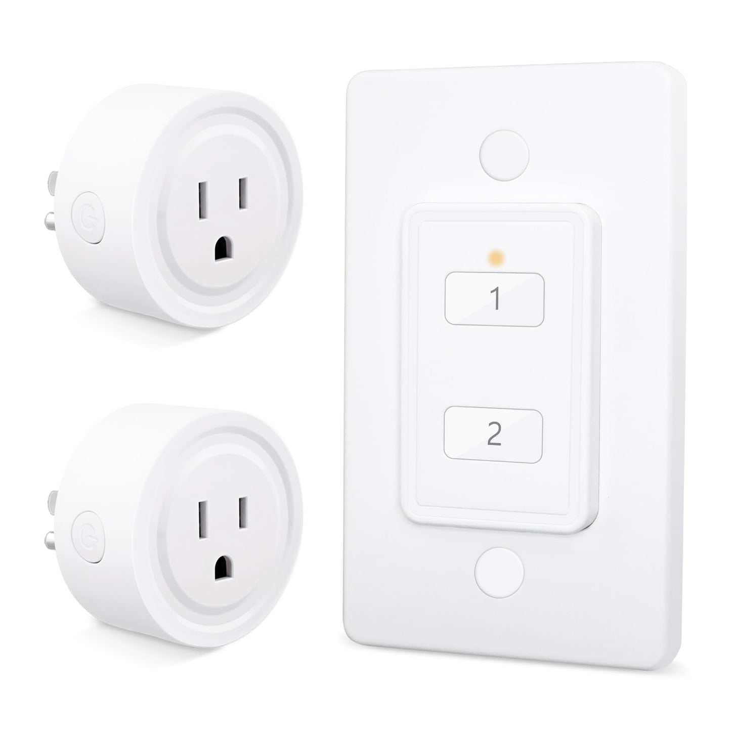LoraTap 656ft Wireless Wall-Switch: Remote Control Outlet 3 Pack — Lights & Small Appliances — No Wiring —1 Remote for 3 Plugs