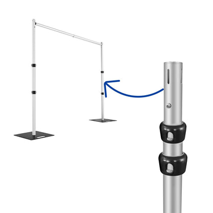 Hecis Pipe and Drape Adjustable Uprights, 8-20ft Upright for Pipe Frame, Backdrop Stand & Curtain Stand & Background Stand -3 Pack