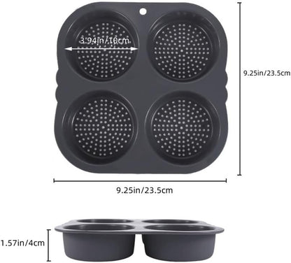 Silicone Hamburger Bun Pan, Multi Cavity Non-Stick Baking Mold for Making Buns, Household Baking Tool