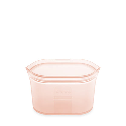 Zip Top Reusable Food Storage Bags | Medium Dish [Frost] | Silicone Meal Prep Container | Microwave, Dishwasher and Freezer Safe | Made in the USA