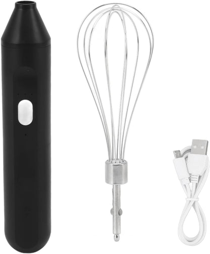Electric Egg Beater Handheld, USB Charging Milk Frother, Portable Cordless Drink Mixer with Stainless Steel Whisk