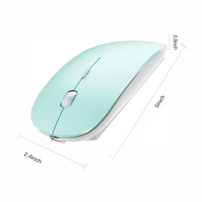 Bluetooth Wireless Mouse for Laptop mac MacBook ipad MacBook air MacBook pro pc Desktop Computer Windows Chromebook Notebook (Silver)