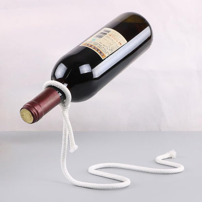 YMTengFei Magic Rope Wine Rack, Creative Metal Chain Suspension Floating Illusion Wine Rack Bottle,Magic Novelty Single