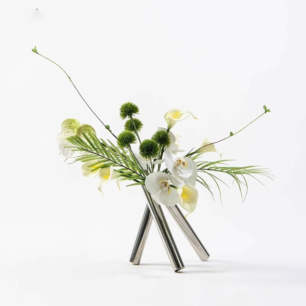 SABALON Simulation Tree Potted Plant Light Luxury Creative Round Tube Simulation Flower Art Decoration Sample Room Living Room Porch Flower Arrangement Simple Decoration Artificial Bonsai Tree
