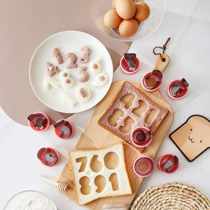 Stainless Steel Cookie Cutters Set for Fun Food, 23 Pcs Big and Small Animal Shapes for Boys and Girls