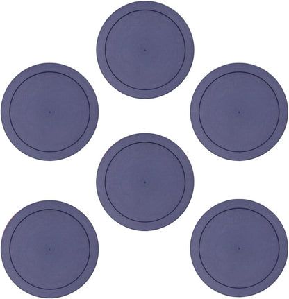 CIBI 6PK Food Storage Container Lids (4 Cups, Blue) for Pyrex and Anchor Round Glass Containers, Dishwasher Safe