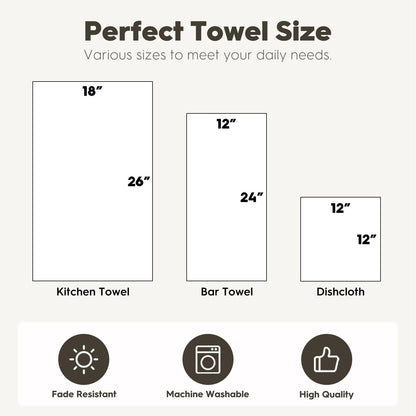 18x26 Inch Set 4 Artoid Mode Black Xmas Tree Snowman Merry Christmas Kitchen Towels, Quick Dry Microfiber Cloth Dish