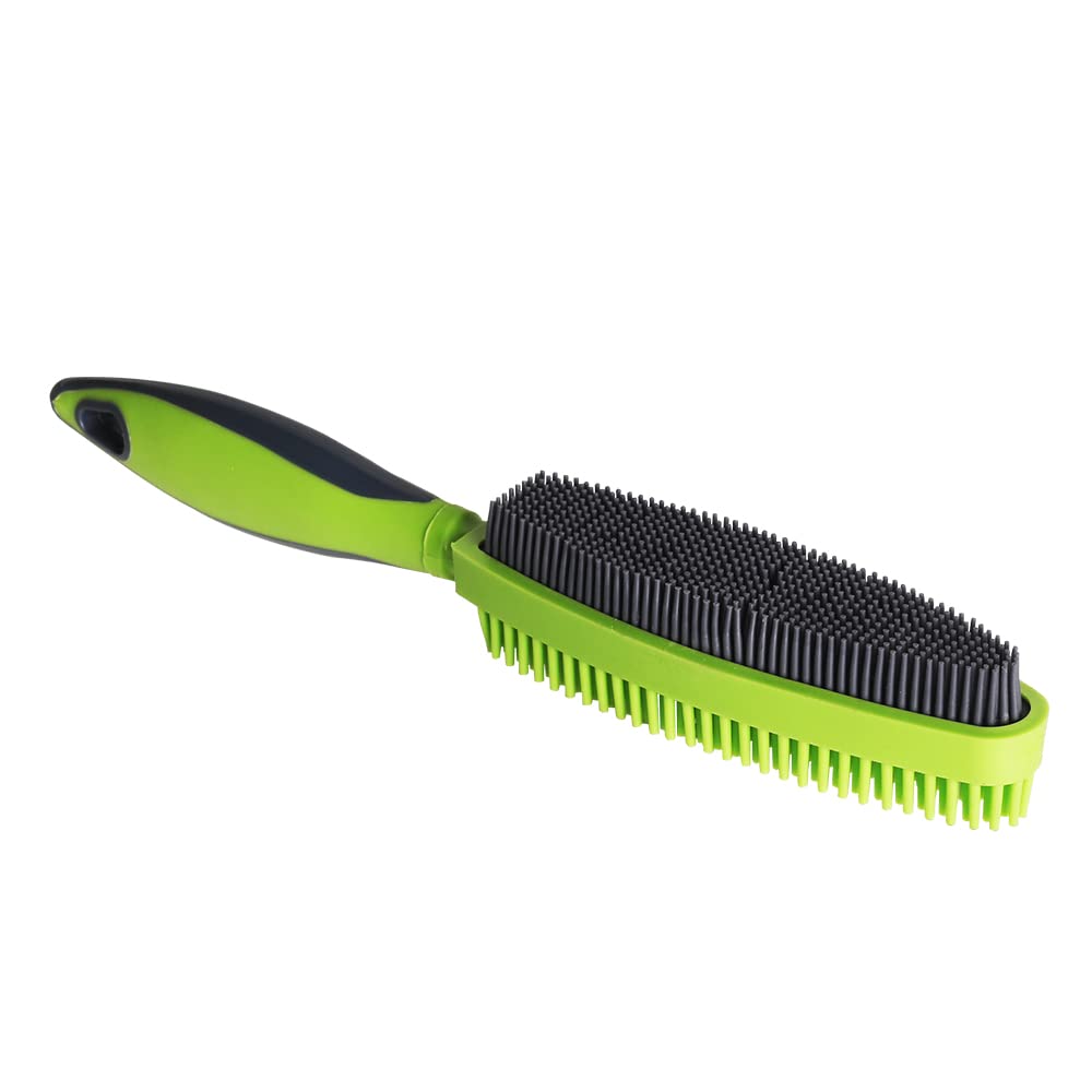 Godiyyer Rubber Pet Hair Removal Brush for Couch Clothes Dog Cat Pet Hair Carpet, Also Used as Dog Cat Bath Brush with Massage Effect
