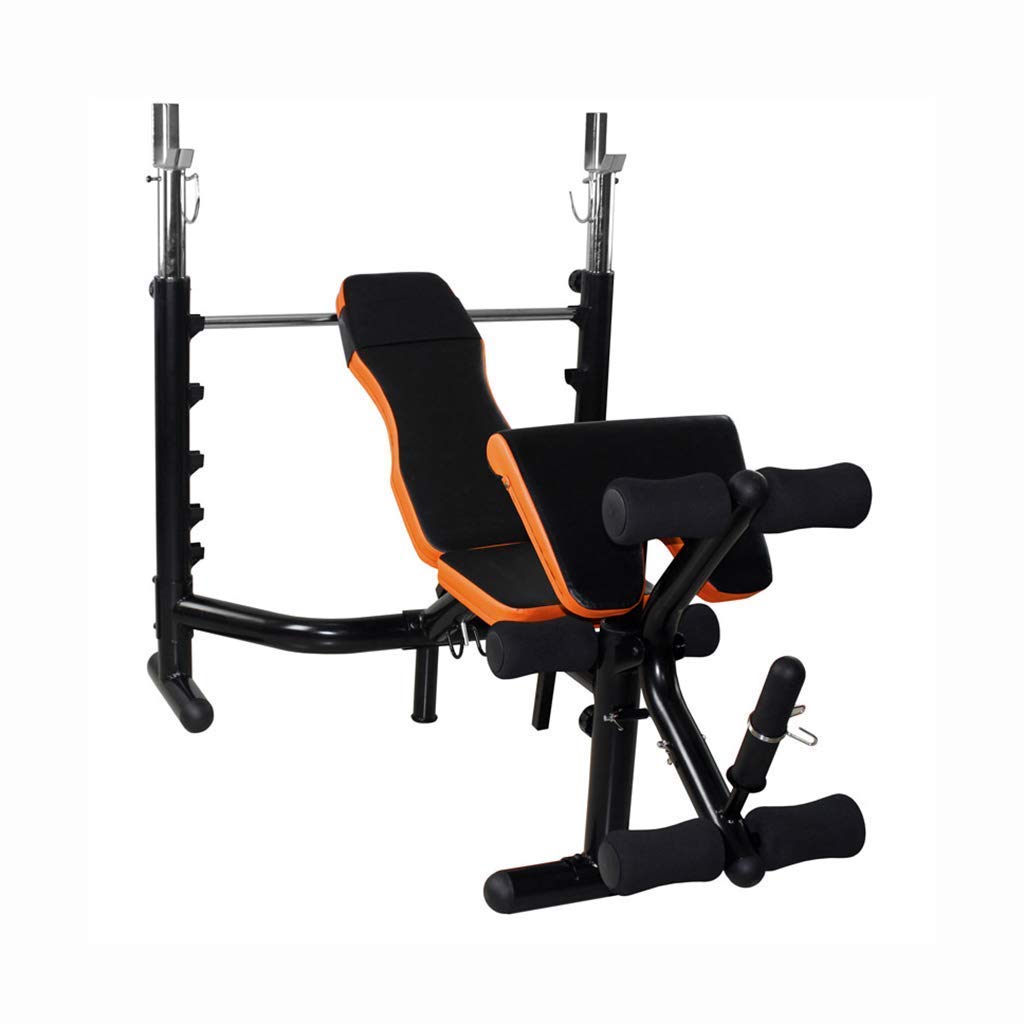 Gym Weight Bench pressFolding Weight Table Dumbbell Bench Functional Bench Press Weight Bench Barbell Rack Commercial Squat Rack Set Barbell Training (Color : Black, Size : 1