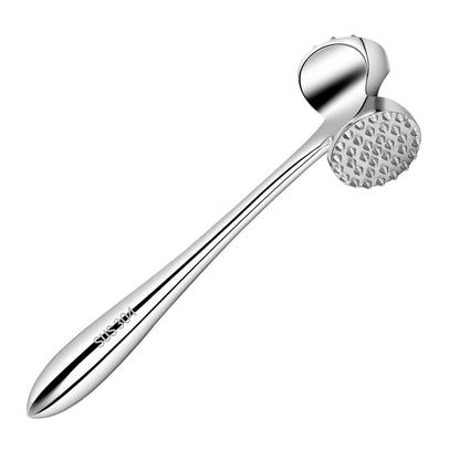 304 Stainless Steel Meat Tenderizer Mallet Dual Side Meat Hammer Chicken Pounder Heavy Duty Meat Beater for Steak and Beef Meat Pounder Kitchen Cooking Mallet Dishwasher Safe