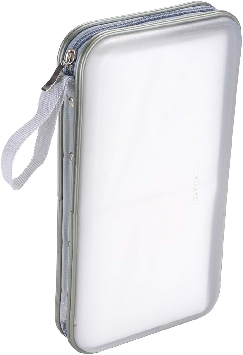 72 Capacity Heavy Duty CD DVD Blu-ray Media Case - Storage Holder Organizer Wallet - Clear