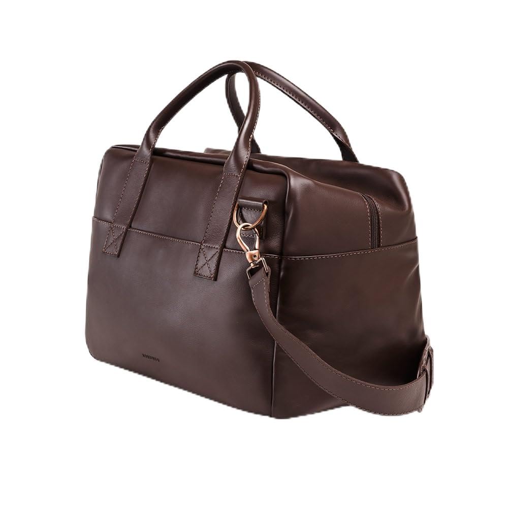 Leather Travel Bag Nomad Nordweg NW081A | Full-Grain Leather Duffel for Weekender, Cabin, Carry-On, Luggage | Stylish