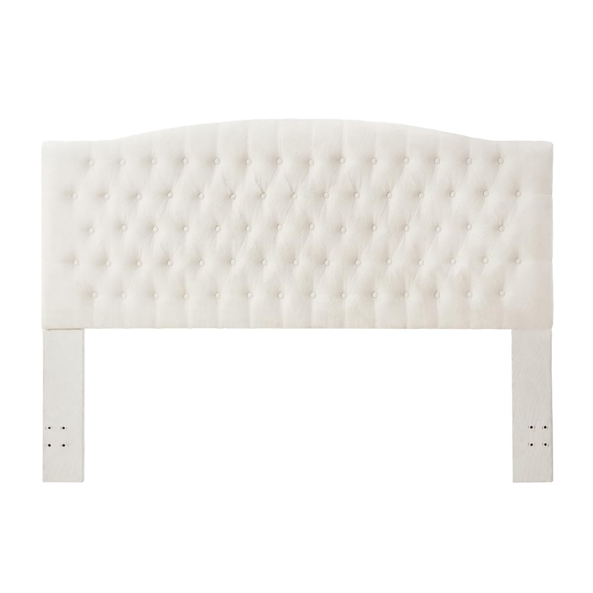24KF Boucle Upholstered Tufted Button King Headboard and Comfortable Fashional Padded King/California King Size headboard,6025-K-Boucle-Ivory