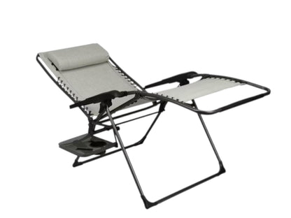 Member Mark Extra Large Anti-Gravity Chair, Folding Recliner with Headrest, Set of 2 (Cast Silver)