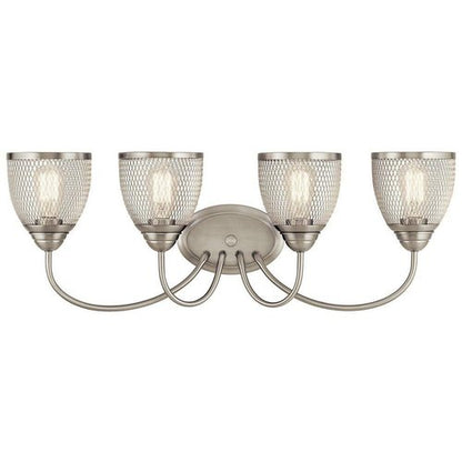 KICHLER Voclain 32" 4 Light Vanity Light with Mesh Shade in Black
