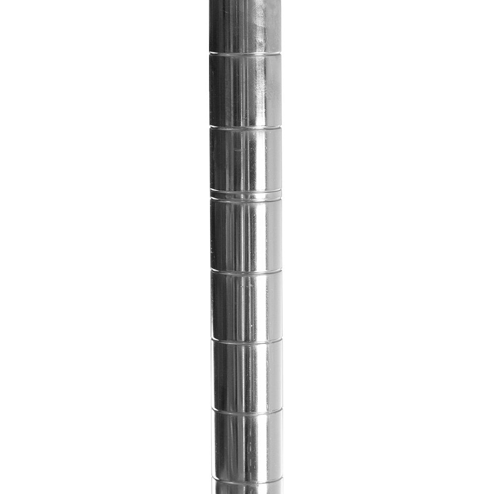 SI 5-Tier Chrome Wire Shelving Unit, 8" d x 12" w x 84" h, 800lbs Capacity Each, Modern Industrial Style, Perfect for Kitchen, Office, Garage, Bathroom, or Basement