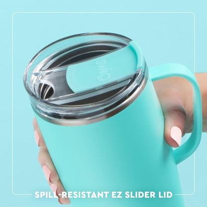 Swig Life 22oz Travel Mug, Insulated Tumbler with Handle and Lid, Travel Coffee Mug, Cup Holder Friendly, Stainless Steel 22 oz Tumbler, Reusable Insulated with Lid (Saturdays in Gainesville)