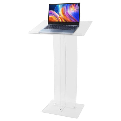 KrrNFYSG Acrylic Podium Stand 43.31 in Pulpit Desk Clear Lectern for Churches Floor-Standing Hostess Stand Portable Reception Podiums Table