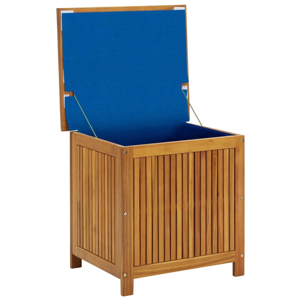 Fregramei Acacia Wood Patio Storage Box, Outdoor Storage Container, Wooden Portable Deck Box & Outdoor Container for Patio Garden Pool Yard, 23.6"x19.7"x22.8" Solid Wood Acacia,-164