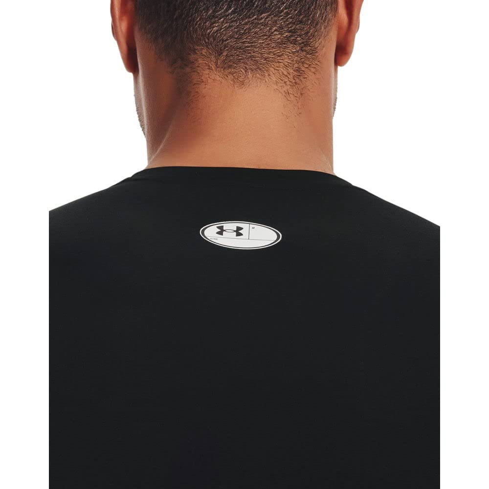 Under Armour Men's Armour HeatGear Compression Long-Sleeve T-Shirt , Black (001)/White, X-Large