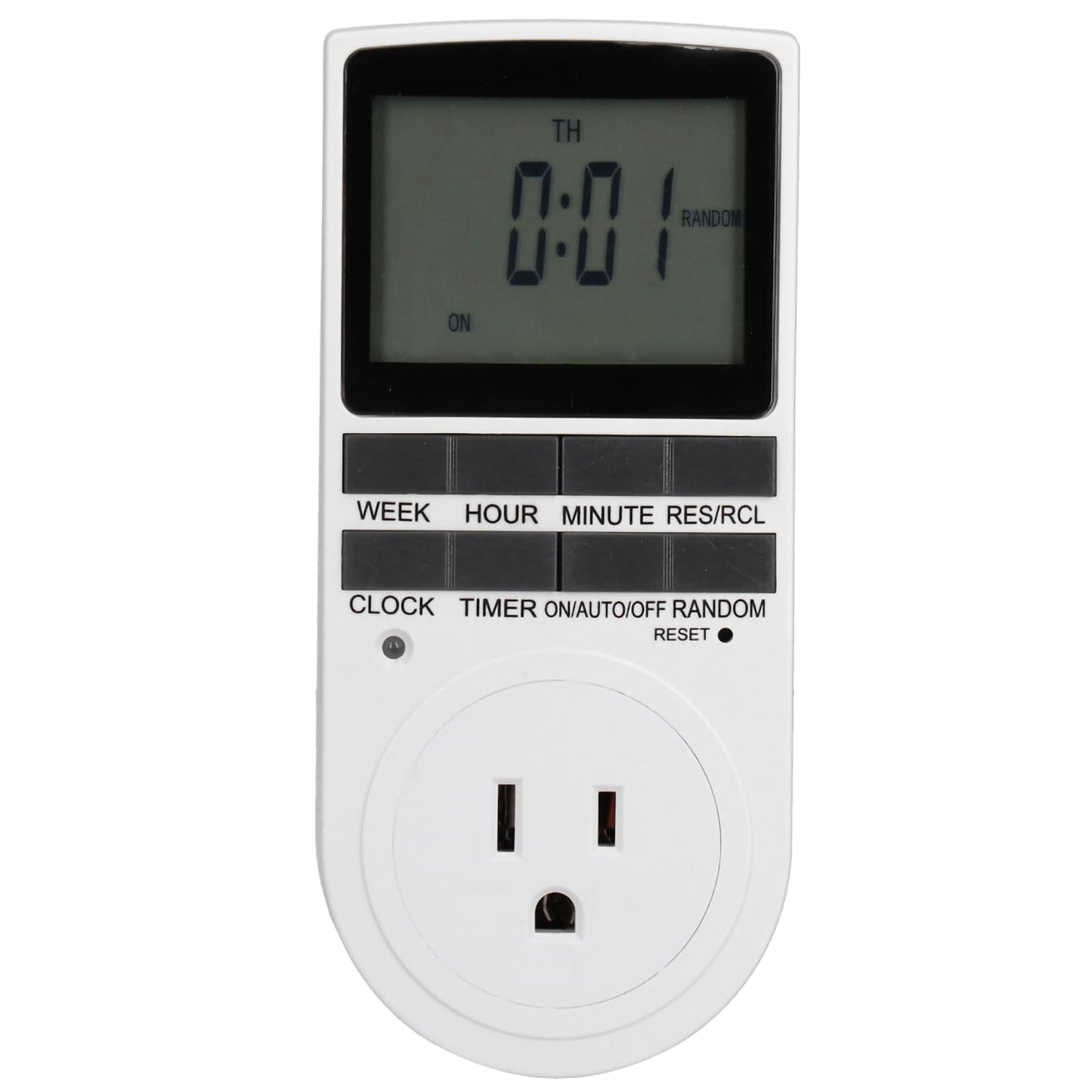 Programmable Digital Smart Plug for Lights Fans Aquarium 7-Day Cycle Timer 12/24 Hour US 120V Outlet